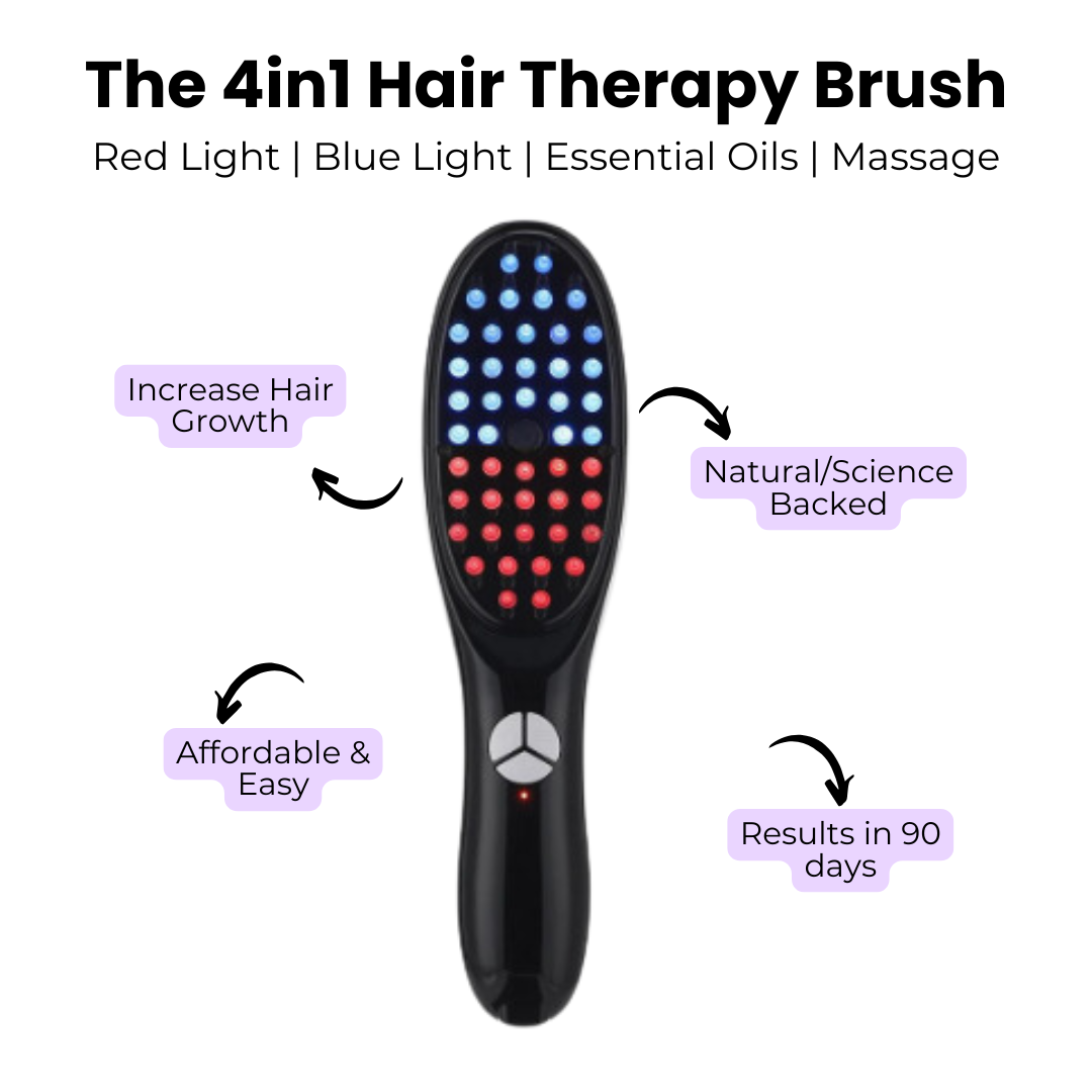 GrowGlow 4-in-1 Hair Growth Therapy Brush