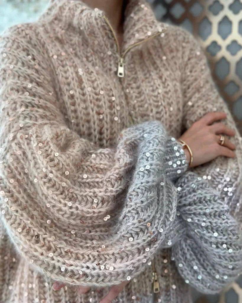 LuxeGlow™ Sequin Knit Cardigan